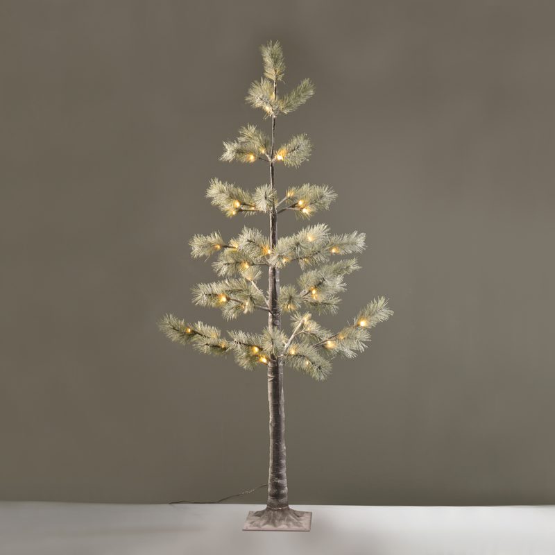 ACA LIGHTING CHRISTMAS X1056144 "SNOW PINE TREE" 56 WW LED LIGHTS ADAPT. (24VDC) IP44 21X21X150CM 3M BROWN LEAD CABLE