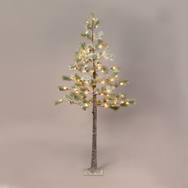ACA LIGHTING CHRISTMAS X1096144 "SNOW PINE TREE" 96 WW LED LIGHTS ADAPT. (24VDC) IP44 21X21X180CM 3M BROWN LEAD CABLE
