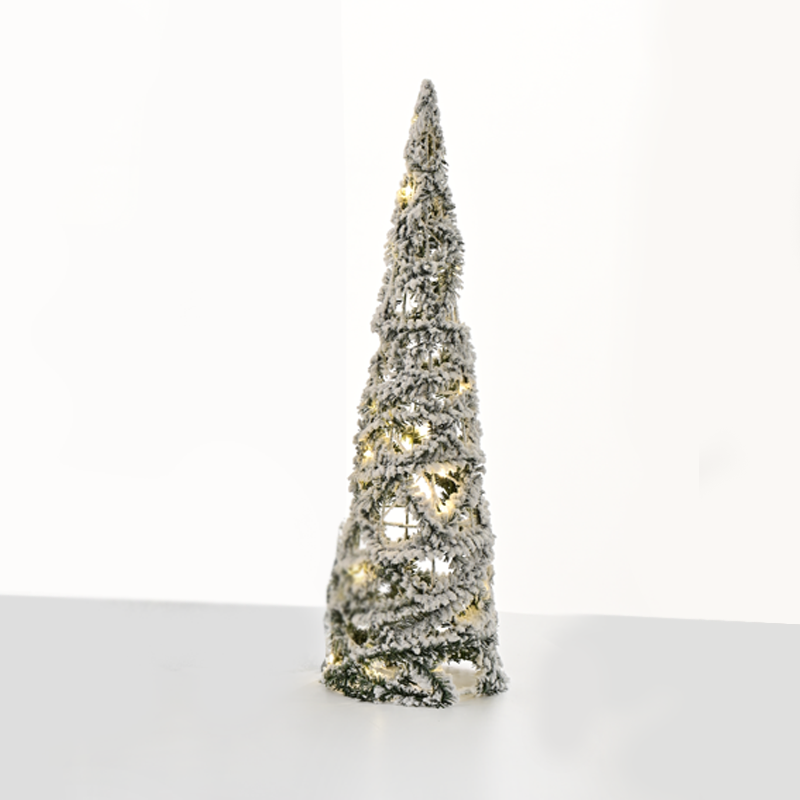 ACA LIGHTING CHRISTMAS X114011313 "GREEN PINE NEEDLE CONE TREE" 35 MINI WW LED LIGHTS BAT. 3ΧΑΑ,IP20 Φ20.5X80cm