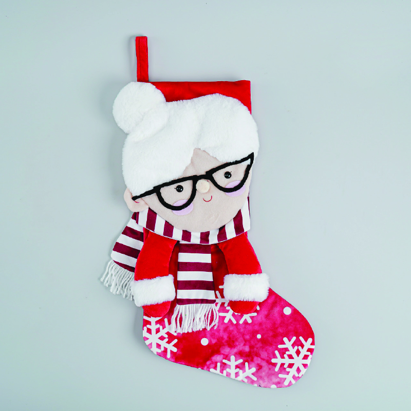 ACA LIGHTING CHRISTMAS X124813 CHRISTMAS STOCKING (GRANDMOTHER) 33*5*48cm