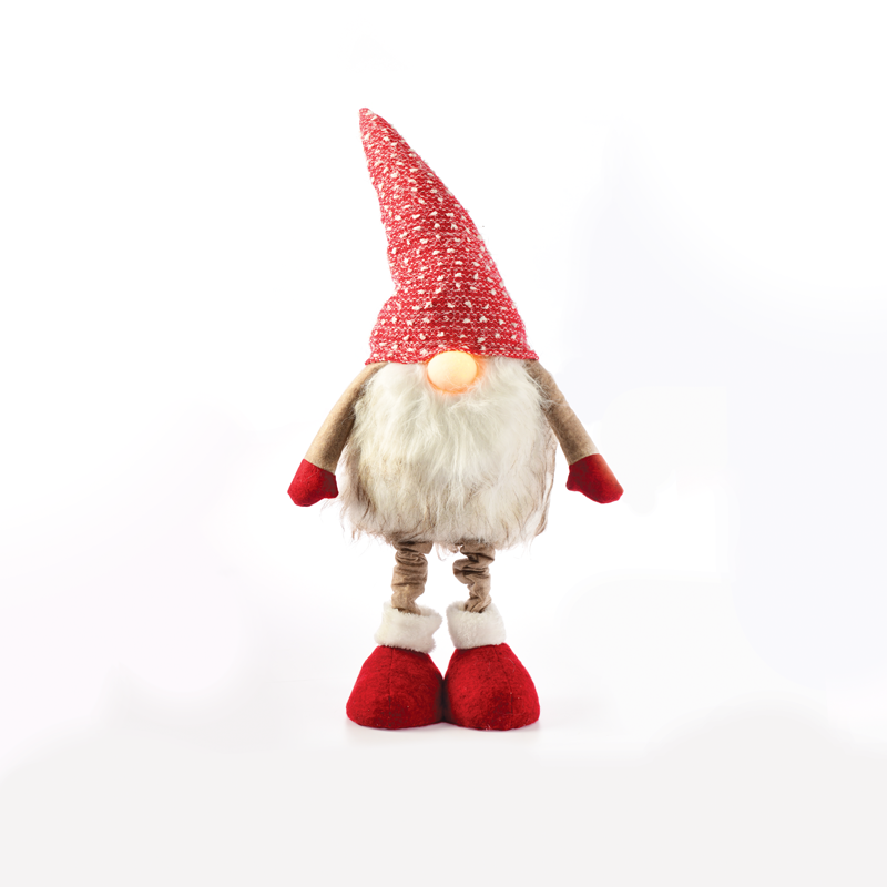 ACA LIGHTING CHRISTMAS X1311612 "XMAS FABRIC GNOME" WW 1 LEDLIGHTS IP20 BAT (2xCR2032) 26x15x91cm