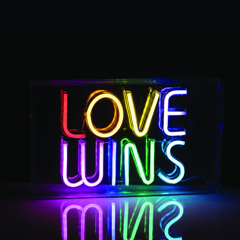 ACA LIGHTING CHRISTMAS X131203718 LOVE WINS 120 NEON LED USB CABLE 2m MULTICOLOR IP20 31*4,6*19cm