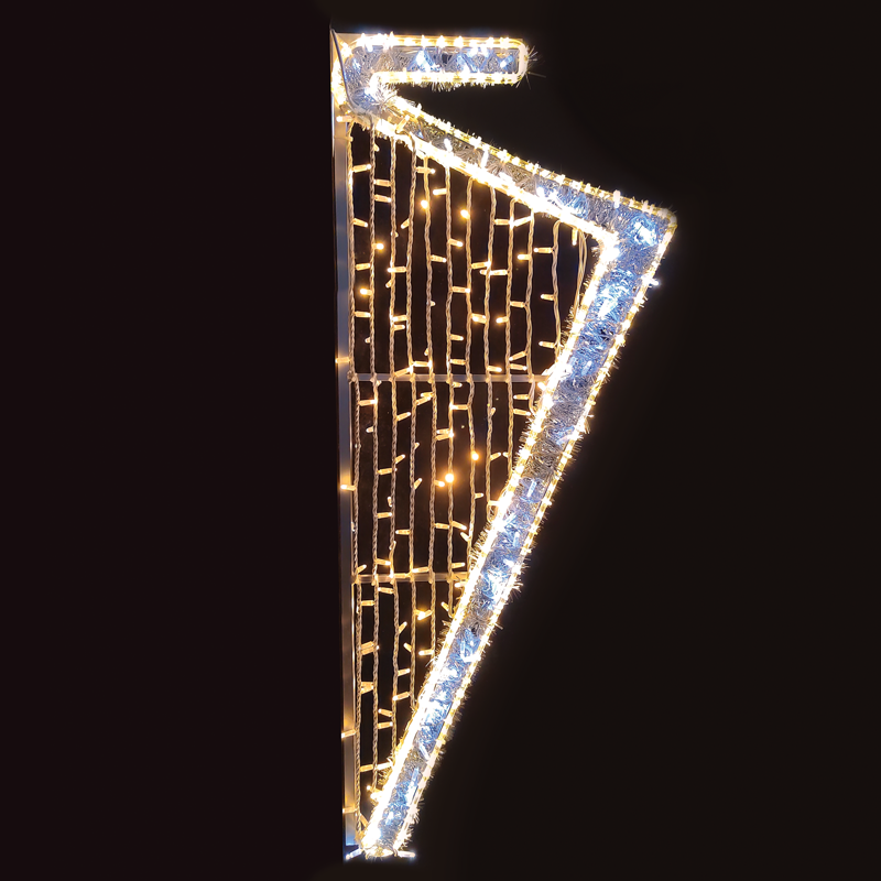 ACA LIGHTING CHRISTMAS X1736012115 HARP 360 LED STREET POLE MOTIF 9,6m 2-WIRE ROPE LIGHT 6,4m STRING LIGHTS WW&CW STEADY IP65 150x60cm 1.5m LEAD CABLE