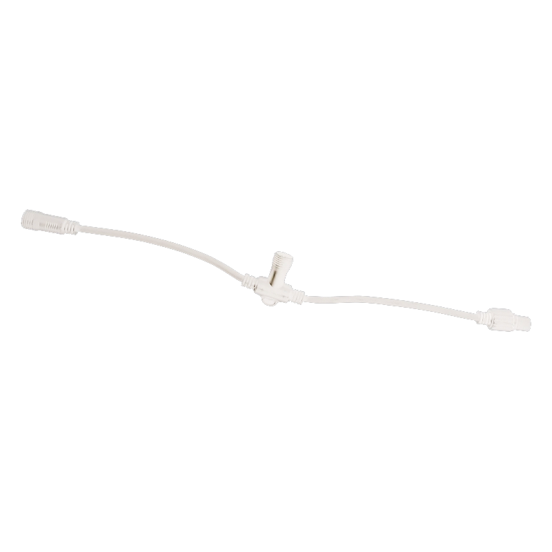ACA LIGHTING CHRISTMAS XCONR1OUTW CABLE WHITE CONNECTOR FOR MOTIF 2-WIRE ROPE LIGHT (1 TO 1), IP44, 0.5m
