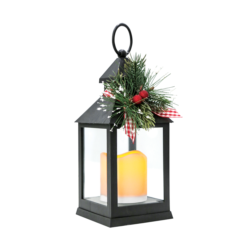 ACA LIGHTING CHRISTMAS XLANAWW243A “PLASTIC LANTERN” CANDLE 1 LED LIGHT WITH BATTERY (3xAAA) WARM WHITE IP20 10.5x10.5x24cm