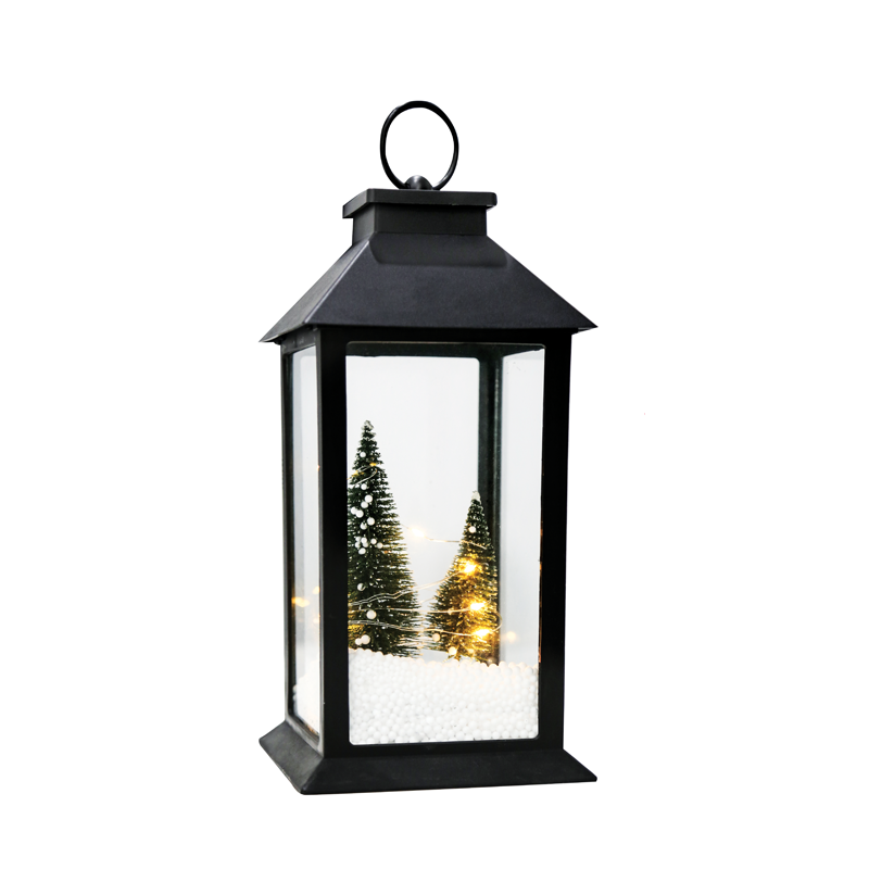 ACA LIGHTING CHRISTMAS XLANBWW303A “PLASTIC LANTERN” TREE 10 LED LIGHTS WITH BATTERY (3xAAA) WARM WHITE IP20 14x14x30cm
