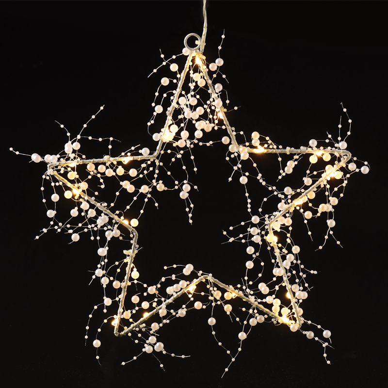 ACA LIGHTING CHRISTMAS XSTARDWW282A “STAR WALL LIGHTS” 20 LED LIGHTS WITH BATTERY (3xAA) WARM WHITE IP44 28cm