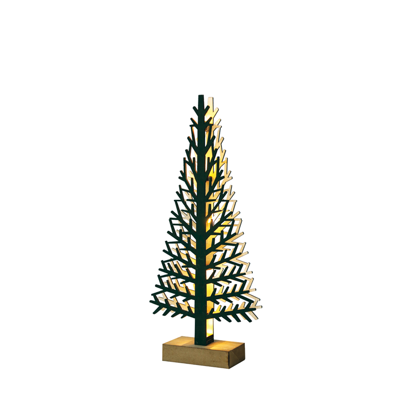 ACA LIGHTING CHRISTMAS XTREGWW323A “WOODEN XMAS TREE LIGHT” GREEN TREE- SMALL 5 LED LIGHTS WITH BATTERY (2xAAA) WARM WHITE IP20 14x5x32cm