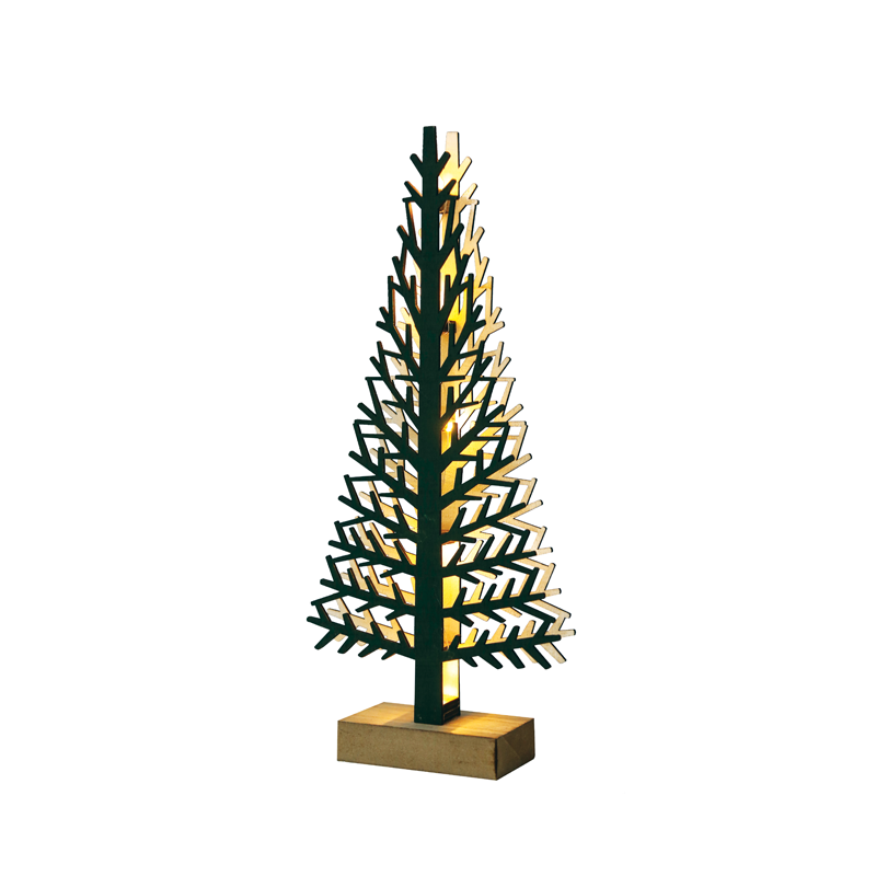 ACA LIGHTING CHRISTMAS XTREGWW473A “WOODEN XMAS TREE LIGHT” GREEN TREE- BIG 10 LED LIGHTS WITH BATTERY (2xAAA) WARM WHITE IP20 21x5x47cm